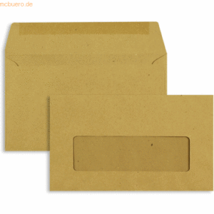 Blanke Briefumschläge 89x152mm 70g/qm gummiert Sonderfenster VE=1000 S
