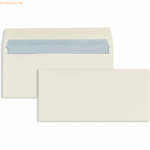 Blanke Briefumschläge 105x216mm 90g/qm gummiert VE=1000 Stück weiß