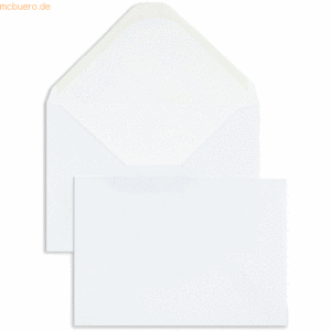 Blanke Briefumschläge C6 90g/qm gummiert VE=1000 Stück weiß