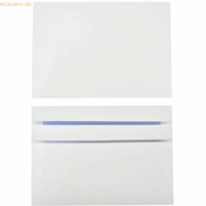 Blanke Briefumschläge C6 90g/qm selbstklebend VE=1000 Stück weiß
