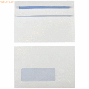 Blanke Briefumschläge C6 90g/qm selbstklebend Sonderfenster VE=1000 St