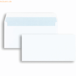 Blanke Briefumschläge DINlang 100g/qm haftklebend VE=500 Stück weiß