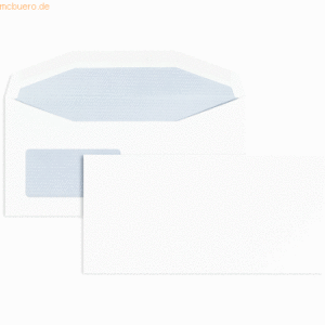 Blanke Kuvertierhüllen DIN C6/5 110g/qm gummiert Sonderfenster VE=500