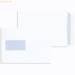 Blanke Versandtaschen C5 120g/qm haftklebend Fenster VE=500 Stück weiß