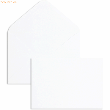 Blanke Briefumschläge C5 120g/qm gummiert VE=100 Stück weiß
