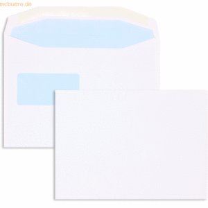 Blanke Kuvertierhüllen C5 100g/qm gummiert Sonderfenster VE=500 Stück