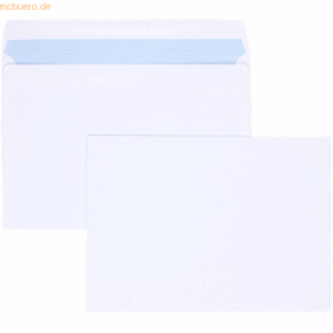 Blanke Briefumschläge C5 100g/qm selbstklebend VE=500 Stück weiß