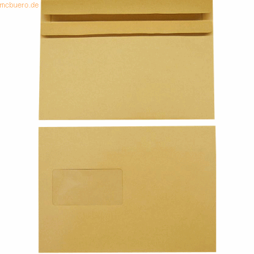 Blanke Briefumschläge C5 90g/qm selbstklebend Fenster VE=500 Stück bra