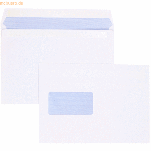 Blanke Briefumschläge C5 90g/qm selbstklebend Sonderfenster VE=500 Stü