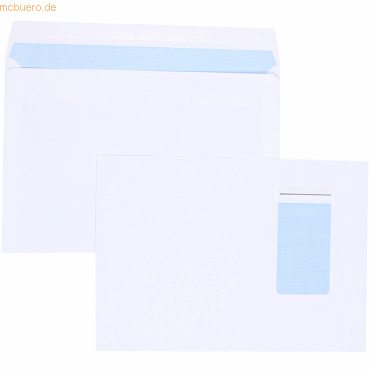 Blanke Briefumschläge C5 100g/qm selbstklebend Sonderfenster VE=500 St