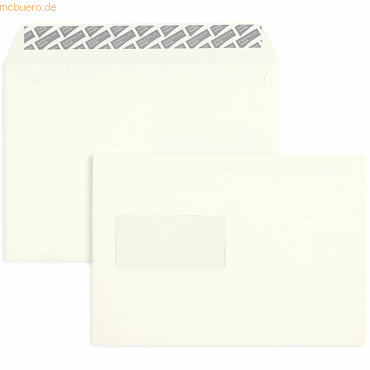 Blanke Briefumschläge C5 120g/qm haftklebend Fenster VE=500 Stück vani