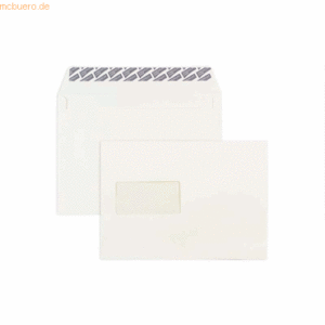 Blanke Briefumschläge C5 120g/qm haftklebend Fenster VE=500 Stück crem