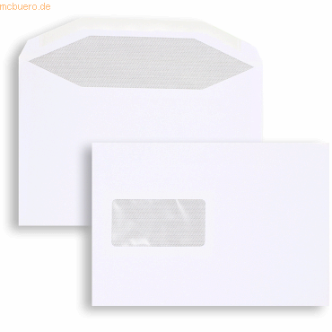 Blanke Briefumschläge C5 90g/qm gummiert Sonderfenster VE=1000 St. wei