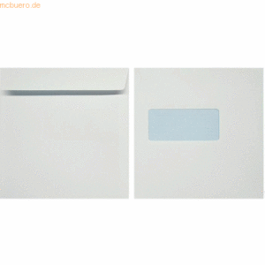 Blanke Briefumschläge 165x165mm 100g/qm gummiert Sonderfenster VE=500
