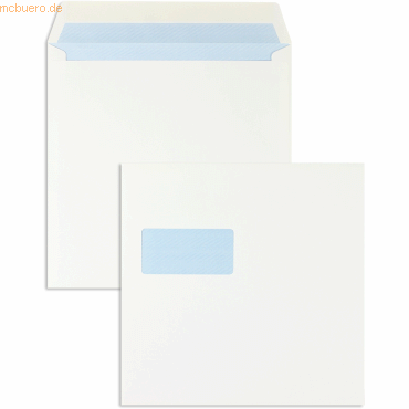 Blanke Briefumschläge 240x240mm 100g/qm gummiert Sonderfenster VE=250