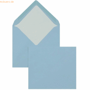 Blanke Briefumschläge 125x140mm 100g/qm gummiert VE=100 Stück aqua