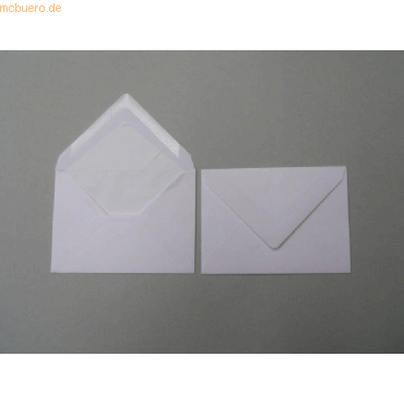 Blanke Briefumschläge 135x192mm 100g/qm gummiert VE=100 Stück weiß