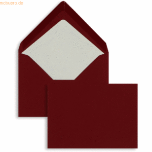 Blanke Briefumschläge 135x192mm 100g/qm gummiert VE=100 Stück rosso