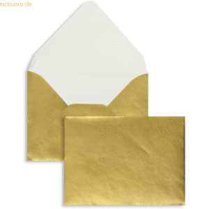 Blanke Briefumschläge Chromolux 52x71mm 90g/qm ohne VE=100 Stück gold
