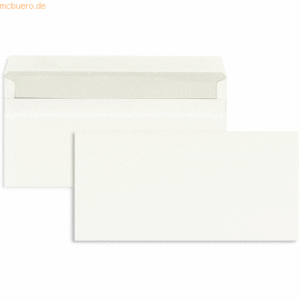 Blanke Briefumschläge DINlang 80g/qm selbstklebend VE=1000 Stück weiß