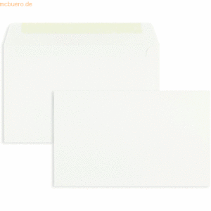 Blanke Briefumschläge 125x200mm 120g/qm gummiert VE=100 Stück weiß