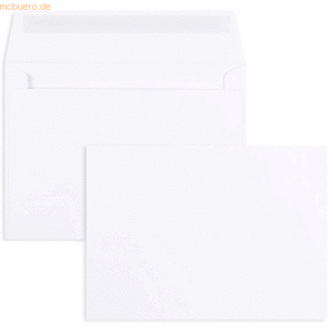 Blanke Briefumschläge 135x185mm 90g/qm haftklebend VE=100 Stück weiß