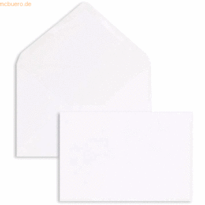 Blanke Briefumschläge 105x155mm 80g/qm gummiert VE=100 Stück weiß