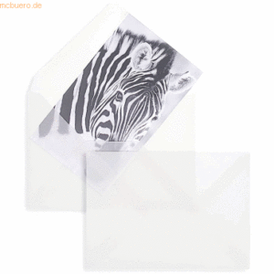 Blanke Briefumschläge Offset transparent 110x185mm 90g/qm HK VE=100 St