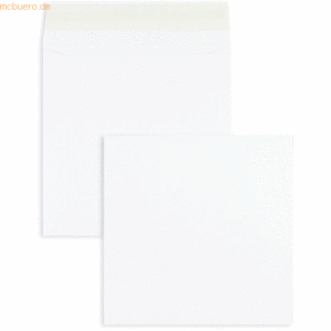 Blanke Briefumschläge 145x145mm 120g/qm haftklebend VE=100 Stück weiß