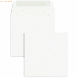 Blanke Briefumschläge 110x110mm 100g/qm haftklebend VE=100 Stück weiß