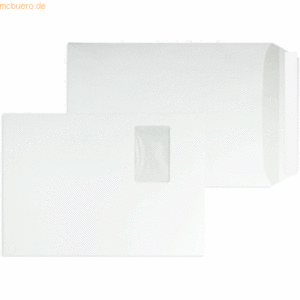 Blanke Versandtaschen C4 120g/qm haftklebend Fenster VE=250 Stück weiß