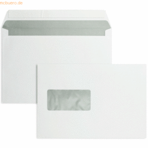 Blanke Briefumschläge C5 100g/qm haftklebend Fenster VE=500 Stück weiß