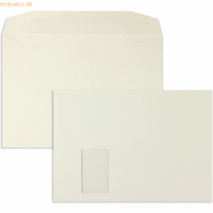 Blanke Kuvertierhüllen C4 100g/qm gummiert Fenster VE=250 Stück grau