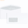 Blanke Briefumschläge DINlang 80g/qm gummiert Sonderfenster VE=1000 St