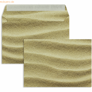 Blanke Briefumschläge C5 135g/qm haftklebend VE=125 Stück sahara sand