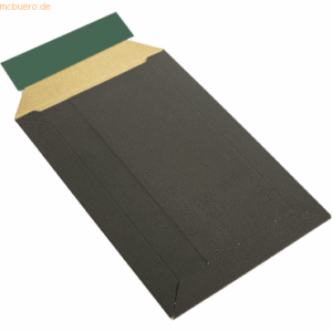 Blanke Vollpapptaschen schwarz 175x250x32mm Vollpappe Haftklebung VE=1