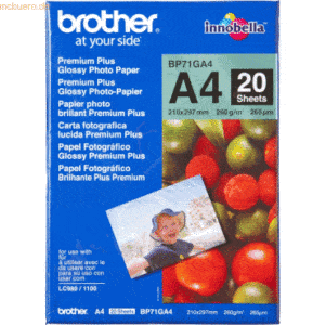 Brother Fotopapier Inkjet A4 20 Blatt (bis 6000 dpi) 260g/qm