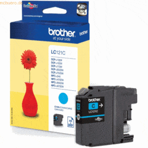 Brother Tintenpatrone Brother LC-121C cyan (ca. 300 Seiten)