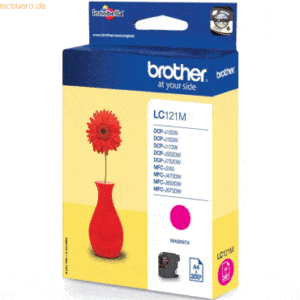 Brother Tintenpatrone Brother LC-121M magenta (ca. 300 Seiten)