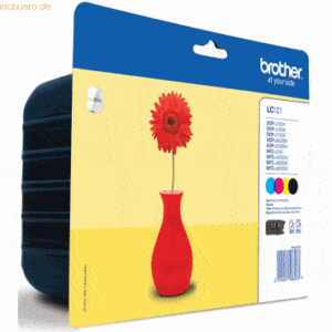 Brother Tintenpatronen Brother LC-121 Multipack (je 1x BK/M/C/Y)