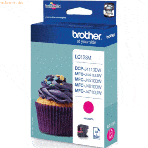 Brother Tintenpatrone Brother LC-123M magenta (ca. 600 Seiten)