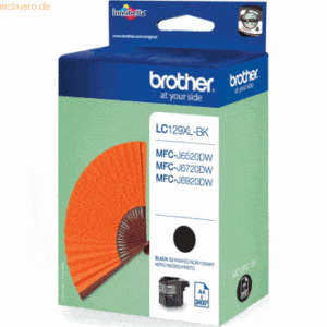 Brother Tintenpatrone Brother LC-129XLBK schwarz (ca. 2400 Seiten)