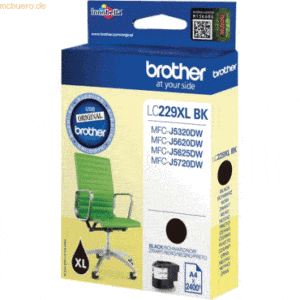 Brother Tintenpatrone Brother LC-229XLBK schwarz (ca. 2400 Seiten)