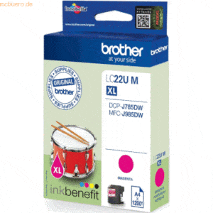 Brother Tintenpatrone Brother LC-22UM magenta (ca. 1200 Seiten)