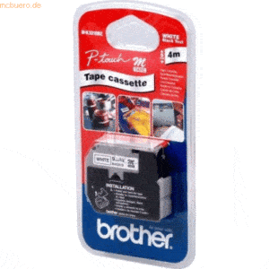 Brother Schriftbandkassette 9mm MK221SBZ weiß/schwarz