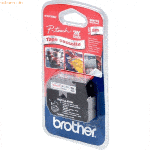 Brother Schriftbandkassette 9mm MK222BZ rot/weiß