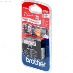 Brother Schriftbandkassette 12mm MK232BZ rot/weiß