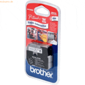 Brother Schriftbandkassette 12mm MK233BZ blau/weiß