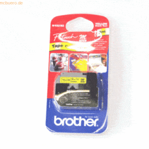 Brother Schriftbandkassette 9mm MK621BZ schwarz/gelb