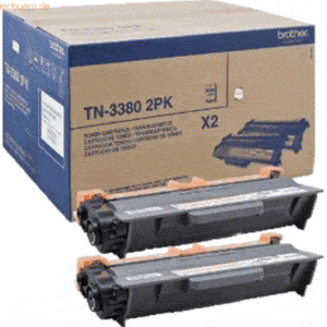 Brother Toner Brother TN-3380 Doppelpack (ca. 2x 8000 Seiten)